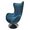 Blue armchair Suede
