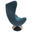 Blue velvet armchair Suede