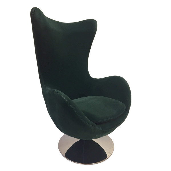 Dark green armchair Suede