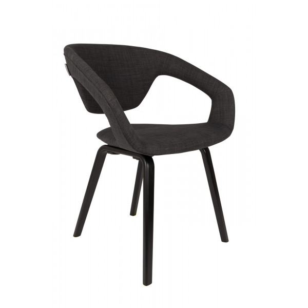 Chaise Flexback Anthracite zuiver
