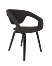 FLEXBACK - Chaise design tissu Anthracite/noir