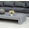 U rectangular concrete coffee table