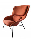 ROCKWELL - Modern armchair in orange fabric
