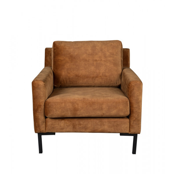 HOUDA - 3 seat brown sofa