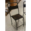 Chaise vintage métal noir
