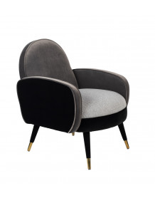 SAM - Black velvet armchair