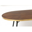 DENISE XL - Oval Dining Table top with gold iron finish