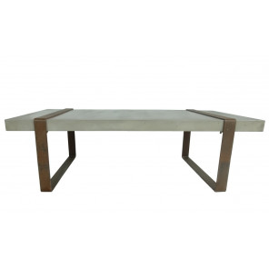 BETON - Tavolino in metallo color ruggine