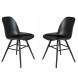ALBERT KUIP - 2 sillas de resina y madera con patas negras