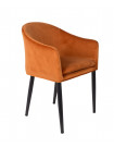 COSY - Orange Velvet dining chair