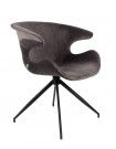 MIA - Stuhl aus Samt, grau