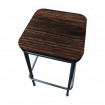 NEVADA - Bar chair in steel and solid wood
