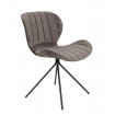 OMG - Design-Stuhl aus Samt, grau