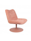 BUBBA - Poltrona lounge in velluto rosa