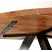 Table ronde en bois acier 120