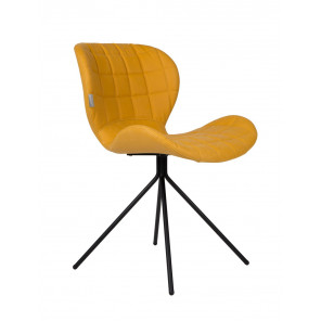 Yellow design chair by Zuiver