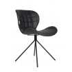 OMG - Chaise design en aspect cuir noir