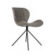 OMG - Design-Stuhl in Lederoptik grau