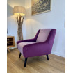 Purple velvet arm chair Floride