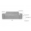Sofa Bor by Zuiver - size