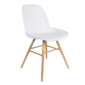 Design-Stuhl Zuiver weiß