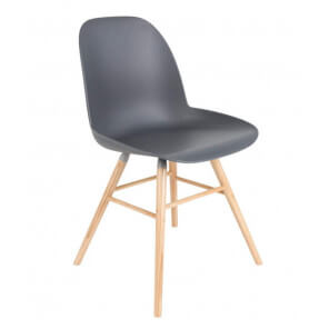 Design-Stuhl Zuiver grau