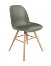 ALBERT KUIP - Green Dining chair with wooden legs