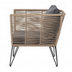 MUNDO - Brown lounge chair with ropes