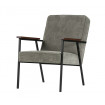 Grey green ribcord arm chair