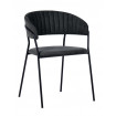 BERGAME - Dark grey dining chair