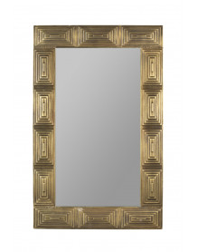 VOLAN - Espejo de madera con placa de latón