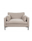 SUMMER - Comfortable love seat in beige fabric