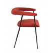 Haily - Red Velvet dining chair Dutchbone