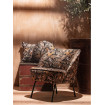 VOGUE - Black floral velvet armchair