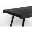 HAVANE - Table repas bois noir et acier - détail