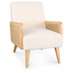 Synergie - Fauteuil Tissu boucle blanc