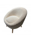 FLOCON - White Faux Fur Armchair