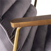 DALLAS - Grey velvet Lounge chair in retro style