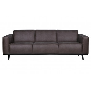 sofá de cuero gris oscuro 230