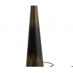 Lámpara de pie moderna de metal negro y latón