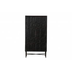 BEQUEST - Mueble alto de almacenamiento en madera negra