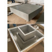 Table basse beton gris