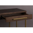 CLASS - Console et table bois et laiton L120 zoom tiroir