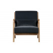 MARK - Fauteuil Scandinave velours anthracite face