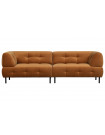 LLOYD - 4 seater sofa in cinnamon velvet L245