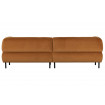 LLOYD - 4-Sitzer-Sofa aus zimtfarbenem Velours B245 Rückenlehne