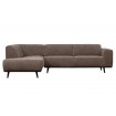 STATEMENT - Ecksofa links in Cord Taupe