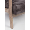 MARK - Natural fabric armchair