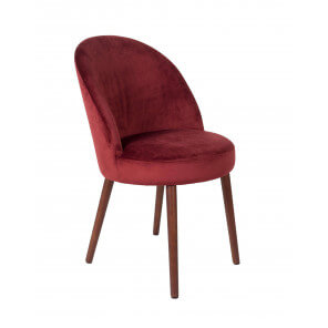 Red Velvet dining chair Barbara