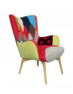 JAVA - Patchwork fabric living room armchair